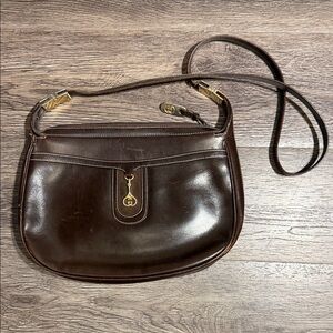 Elegant Vintage 1950’s Gucci Brown Leather Shoulder Bag